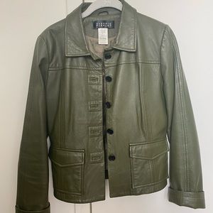Claudia Pierlot green leather jacket